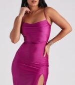Sleek And Smooth High Slit Midi Dress - Image 24
