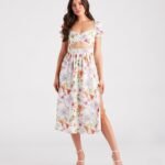 Room To Grow Floral Cutout Midi Dress
