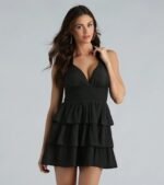 Sunset Happy Hour Ruffled Skater Dress - Image 5