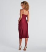 Sleek And Smooth High Slit Midi Dress - Image 34