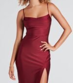 Sleek And Smooth High Slit Midi Dress - Image 36