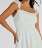 Darling Delight Sleeveless Lace Trim Skater Dress - Image 7