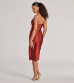 Sleek And Smooth High Slit Midi Dress - Image 45