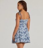 Graceful Presence Sweetheart Floral Skater Dress - Image 2