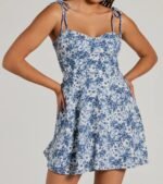 Graceful Presence Sweetheart Floral Skater Dress - Image 4