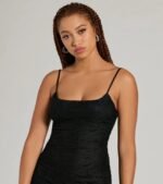 In The Mood Scoop Neck Lace A-Line Mini Dress - Image 4
