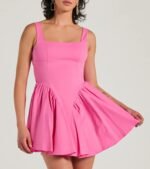 Stunning Sweetie Open Back Bow Skater Dress - Image 10