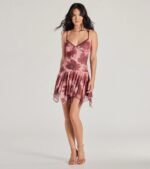 Sweet Dreams Hanky Hem Floral Mini Dress - Image 4