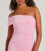 Gorgeous One Shoulder Bodycon Mini Dress - Image 3