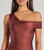 Iconic Silhouette Off-Shoulder High Slit Midi Dress - Image 3