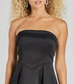 Sweet And Sassy Strapless Scuba Knit Skater Dress - Image 8