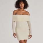 Trendy Textures Long Sleeve Mini Dress