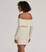 Trendy Textures Long Sleeve Mini Dress - Image 2