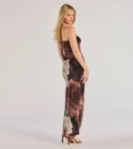 Grandeur Blooms Strapless Slit Floral Maxi Dress - Image 6