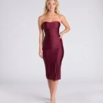 Fabulous Allure Strapless Bodycon Midi Dress