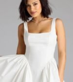 Sugar And Spice Sleeveless Tie-Back Skater Dress - Image 16