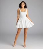 Sugar And Spice Sleeveless Tie-Back Skater Dress - Image 17
