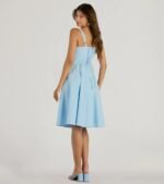 Picturesque Cutie Corset Lace-Up A-Line Midi Dress - Image 10