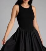 Romantic Sunny Days Crew Neck Poplin Midi Dress - Image 7