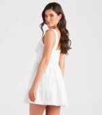 Favorite Darling Eyelet Lace V-Neck Dress - Image 2