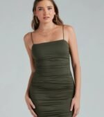 In The Details Basic Ruched Midi Dress - Image 8
