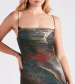 So Fab Marble Print Mesh Mini Dress - Image 8