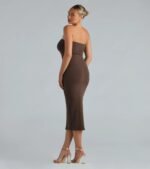She's The Main Rib Knit Strapless Midi Dress - Image 11
