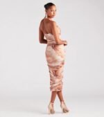 Day Dreamer Strapless Abstract Midi Dress - Image 2