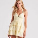 Sunset Happy Hour Ruffled Skater Dress
