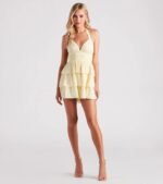 Sunset Happy Hour Ruffled Skater Dress - Image 3