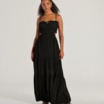 Breezy Look Ruffled Cutout Woven Maxi Dress