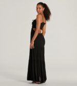 Breezy Look Ruffled Cutout Woven Maxi Dress - Image 2