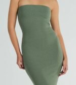 She's The Main Rib Knit Strapless Midi Dress - Image 16