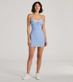 Desirable Sultry Sweetheart Bow Bodycon Mini Dress - Image 7