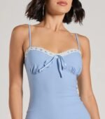 Desirable Sultry Sweetheart Bow Bodycon Mini Dress - Image 8