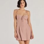 Perfectly Poised Sweetheart Polka Dot A-Line Dress