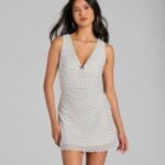 Sweet Style Bow Detail Polka Dot Mesh Mini Dress