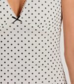 Sweet Style Bow Detail Polka Dot Mesh Mini Dress - Image 4