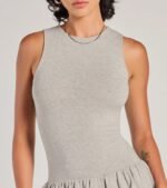 Weekend Feeling Sleeveless Bubble Hem Mini Dress - Image 4