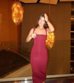 Serving Sleek Square Neck Bodycon Midi Dress - Image 5