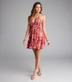 Sway With Me Halter V-Neck Paisley Skater Dress - Image 11