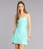 So Your Vibe Strapless A-line Mini Dress - Image 57