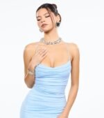 Glam Plans Glitter Lace-Up Bodycon Dress - Image 7