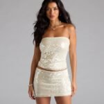 High Shine Sequin Tube Top