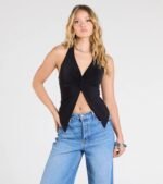 Routinely Cute Halter Knot Crop Top - Image 2