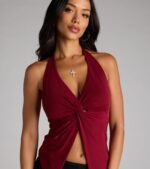 Routinely Cute Halter Knot Crop Top - Image 22