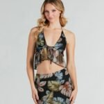 Gorgeous Getaway Tropical Print Crop Top