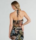 Gorgeous Getaway Tropical Print Crop Top - Image 2