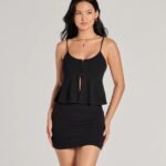 Chic Duo Ribbed Knit Crop Top