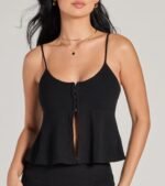 Chic Duo Ribbed Knit Crop Top - Image 4